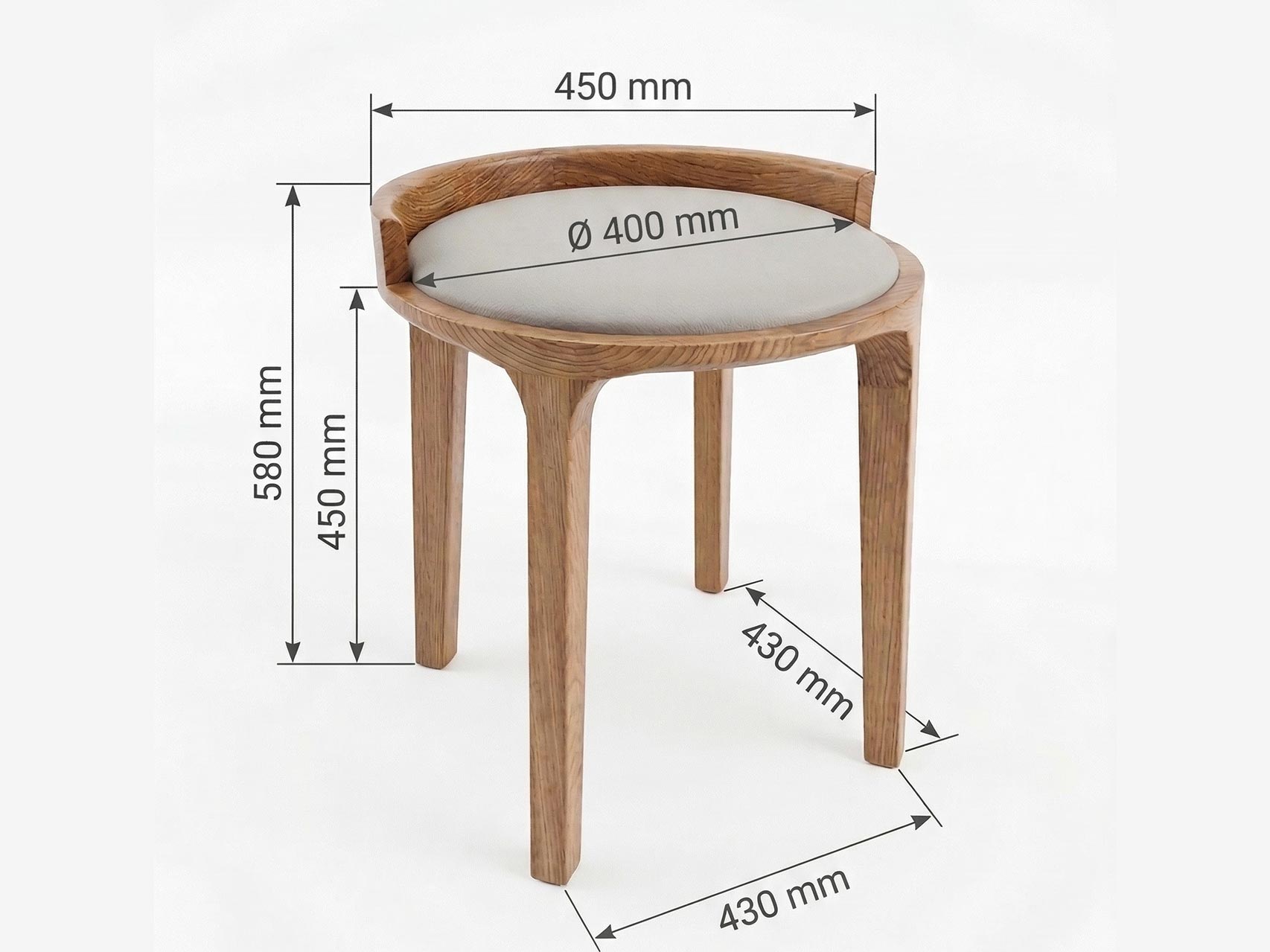 Hotel Vanity Desk with Mirror & Stool Set